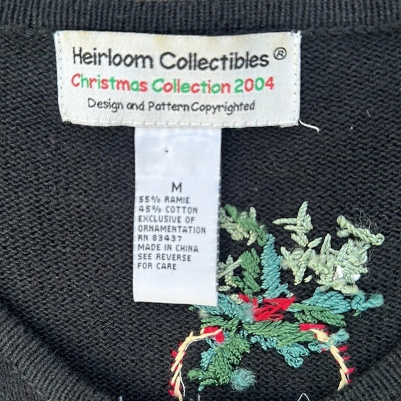 Vintage Heirloom Collectibles Ugly Christmas Sweater Cardigan Women’s - Picture 7 of 9